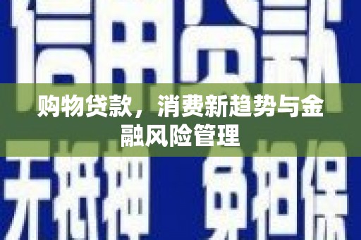 腾冲购物贷款，消费新趋势与金融风险管理