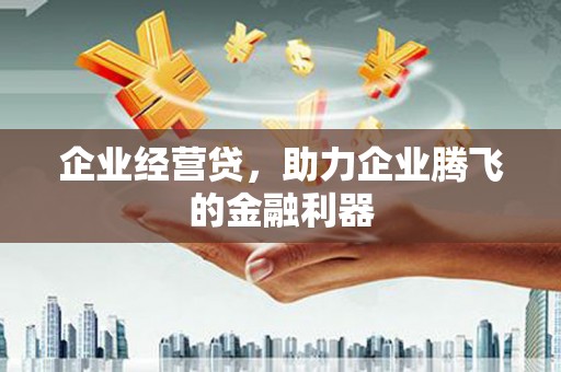 腾冲企业经营贷，助力企业腾飞的金融利器