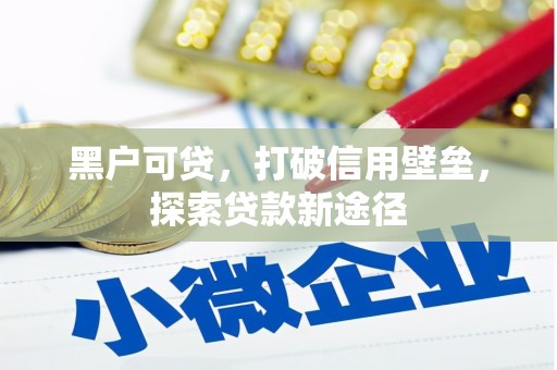 腾冲黑户可贷，打破信用壁垒，探索贷款新途径