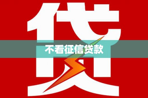 腾冲不看征信贷款