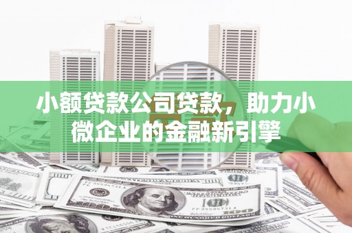 腾冲小额贷款公司贷款，助力小微企业的金融新引擎