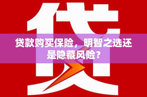 腾冲贷款购买保险，明智之选还是隐藏风险？