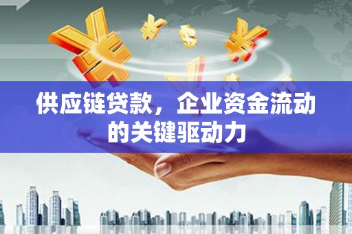 腾冲供应链贷款，企业资金流动的关键驱动力