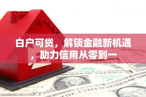 腾冲白户可贷，解锁金融新机遇，助力信用从零到一