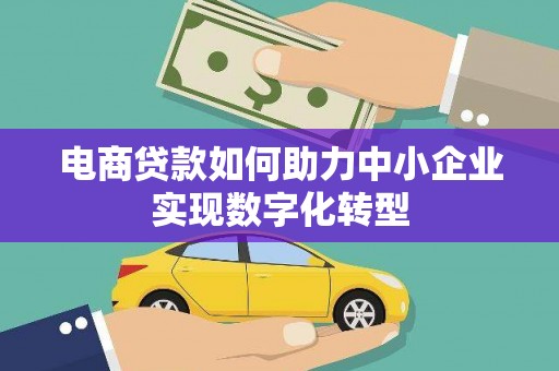 腾冲电商贷款如何助力中小企业实现数字化转型