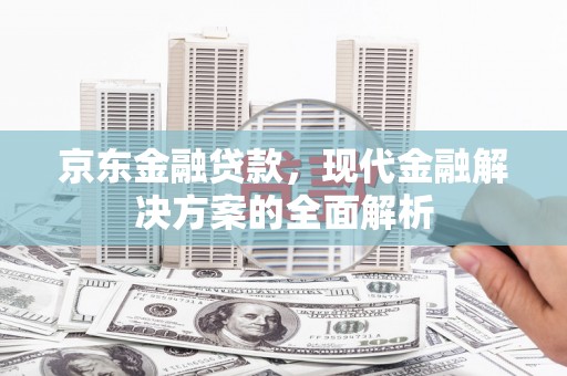 腾冲京东金融贷款，现代金融解决方案的全面解析