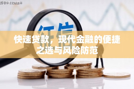 腾冲快速贷款，现代金融的便捷之选与风险防范