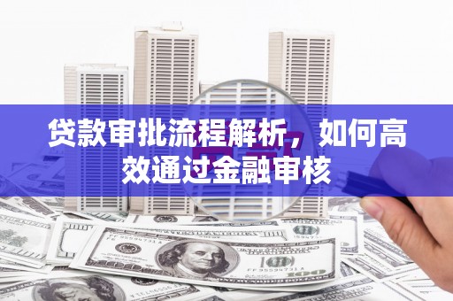 腾冲贷款审批流程解析，如何高效通过金融审核