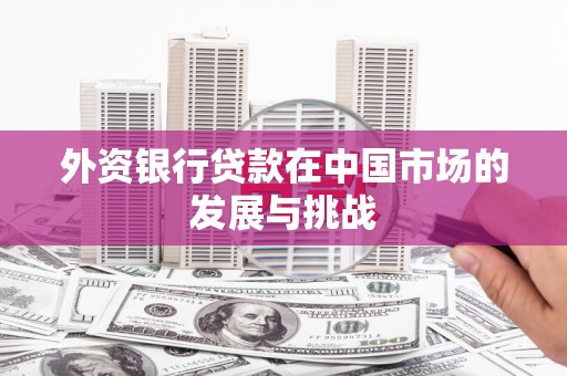 腾冲外资银行贷款在中国市场的发展与挑战