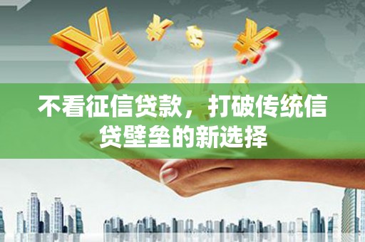 腾冲不看征信贷款，打破传统信贷壁垒的新选择