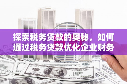 腾冲探索税务贷款的奥秘，如何通过税务贷款优化企业财务