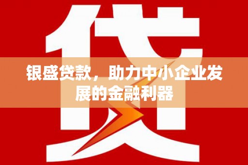 腾冲银盛贷款，助力中小企业发展的金融利器