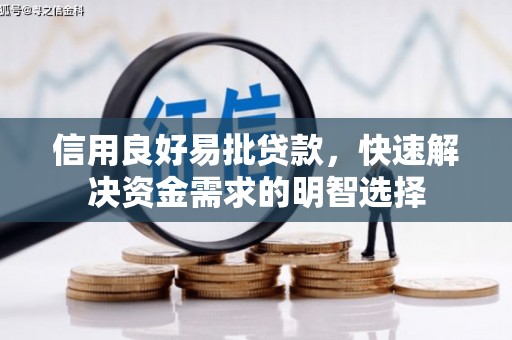 腾冲信用良好易批贷款，快速解决资金需求的明智选择