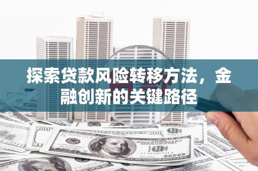 腾冲探索贷款风险转移方法，金融创新的关键路径