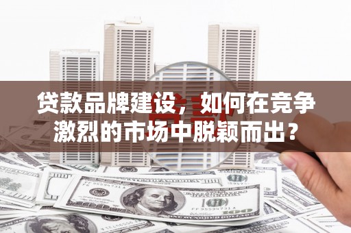 腾冲贷款品牌建设，如何在竞争激烈的市场中脱颖而出？