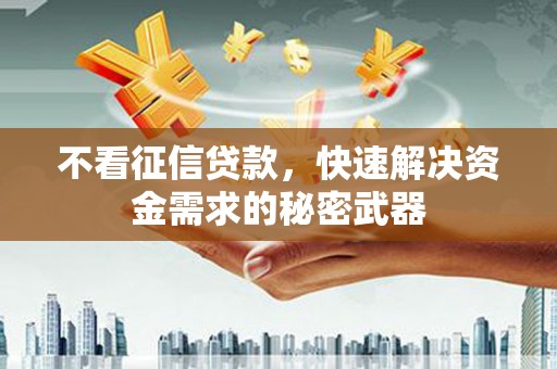 腾冲不看征信贷款，快速解决资金需求的秘密武器