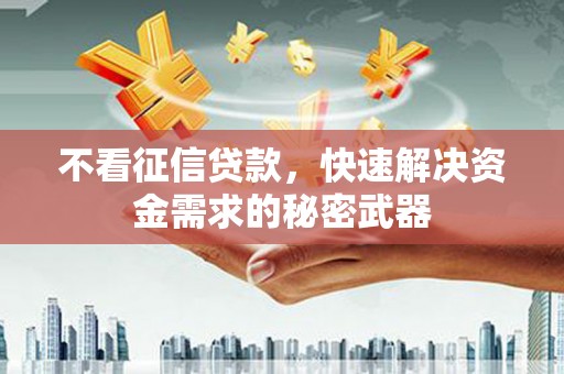 腾冲不看征信贷款，快速解决资金需求的秘密武器