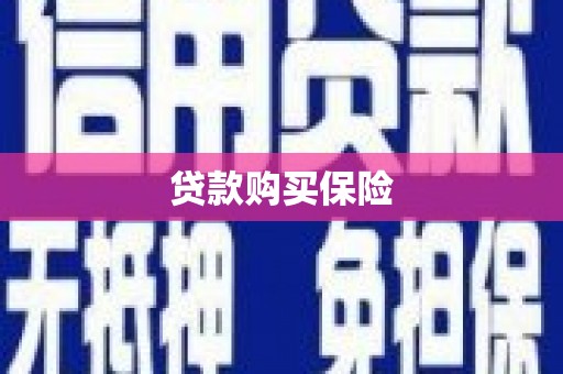 腾冲贷款购买保险