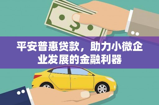 腾冲平安普惠贷款，助力小微企业发展的金融利器