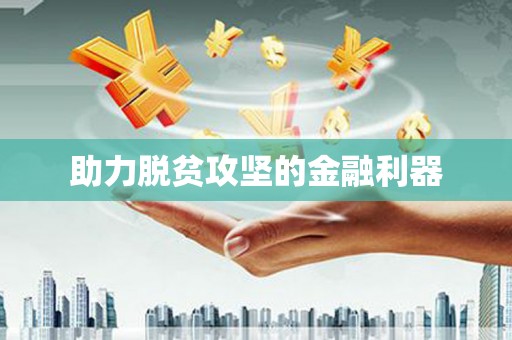 腾冲助力脱贫攻坚的金融利器
